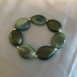 Green beaded bracelet
